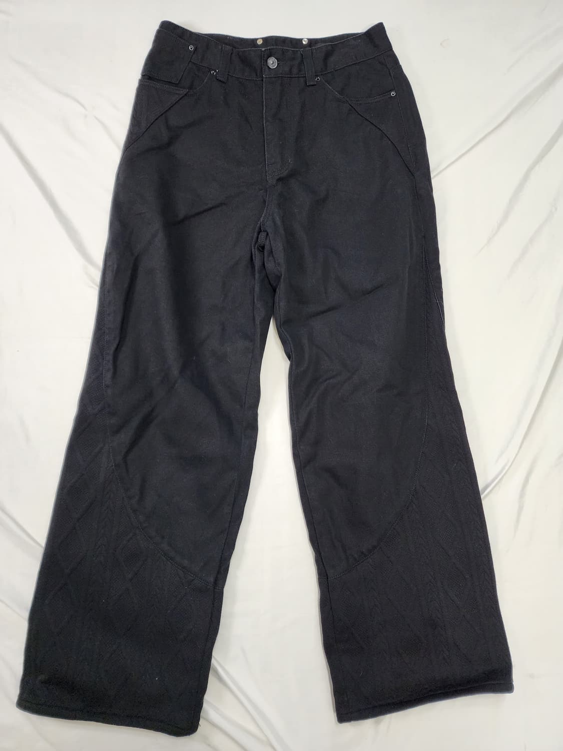 메종미네드 니트 믹스 외이드 팬츠 상품이미지1