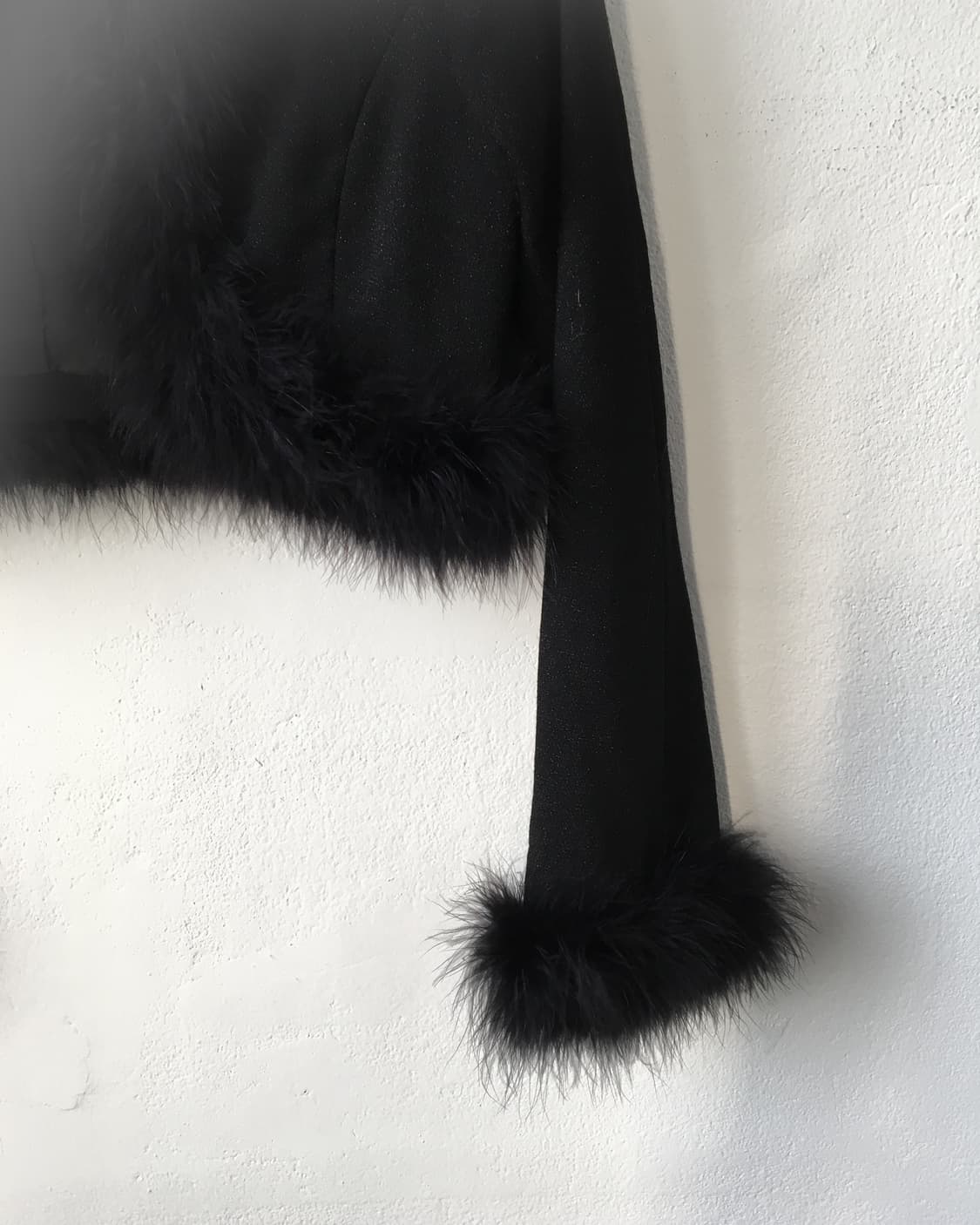 Fake fur trimming open jacket 상품이미지5