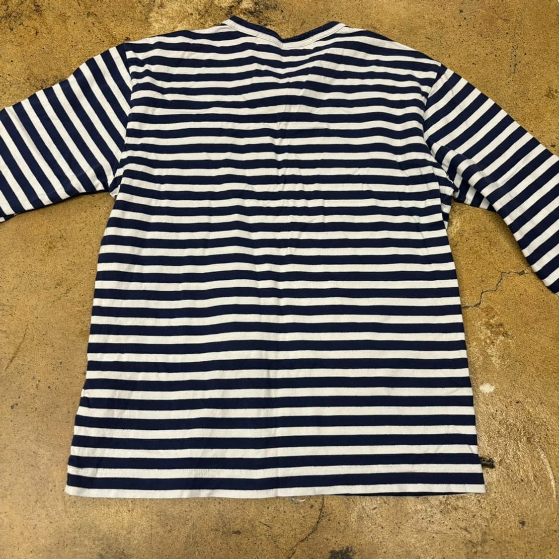 꼼데가르송 네이비 블루 스트라이프 단가라 롱슬리브 상품이미지4