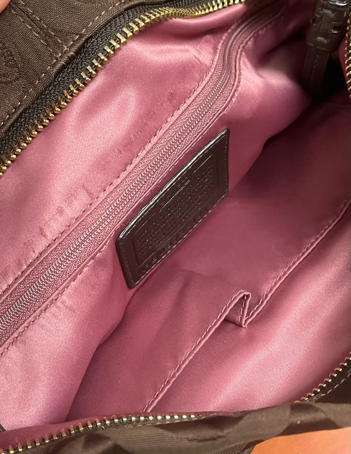 90s coach 딥 초코 브라운 코치 시그니처 자가드 숄더백 핸드백 상품이미지9