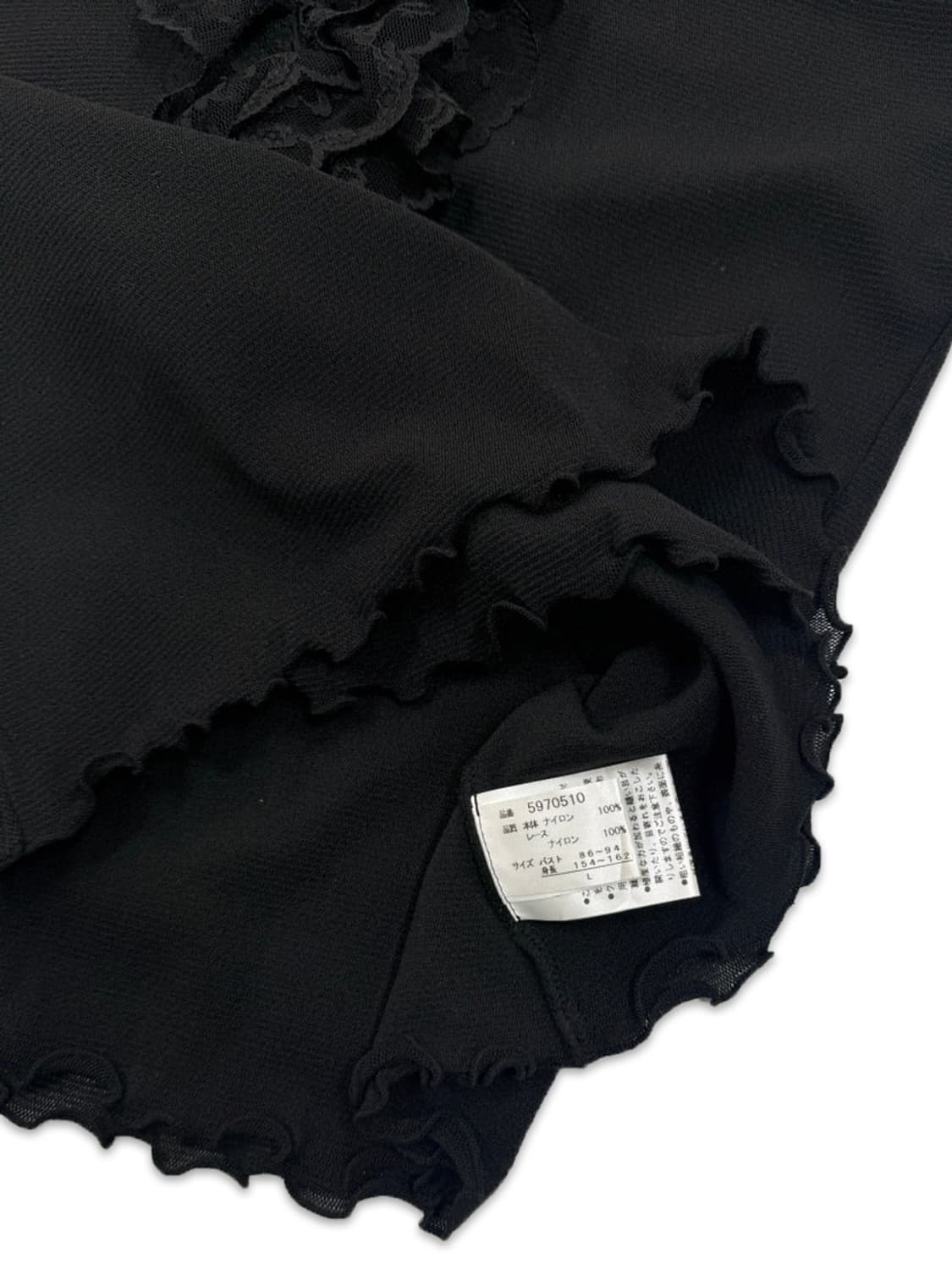 빈티지 블랙 프릴 레이어드 반팔 블라우스 상품이미지4