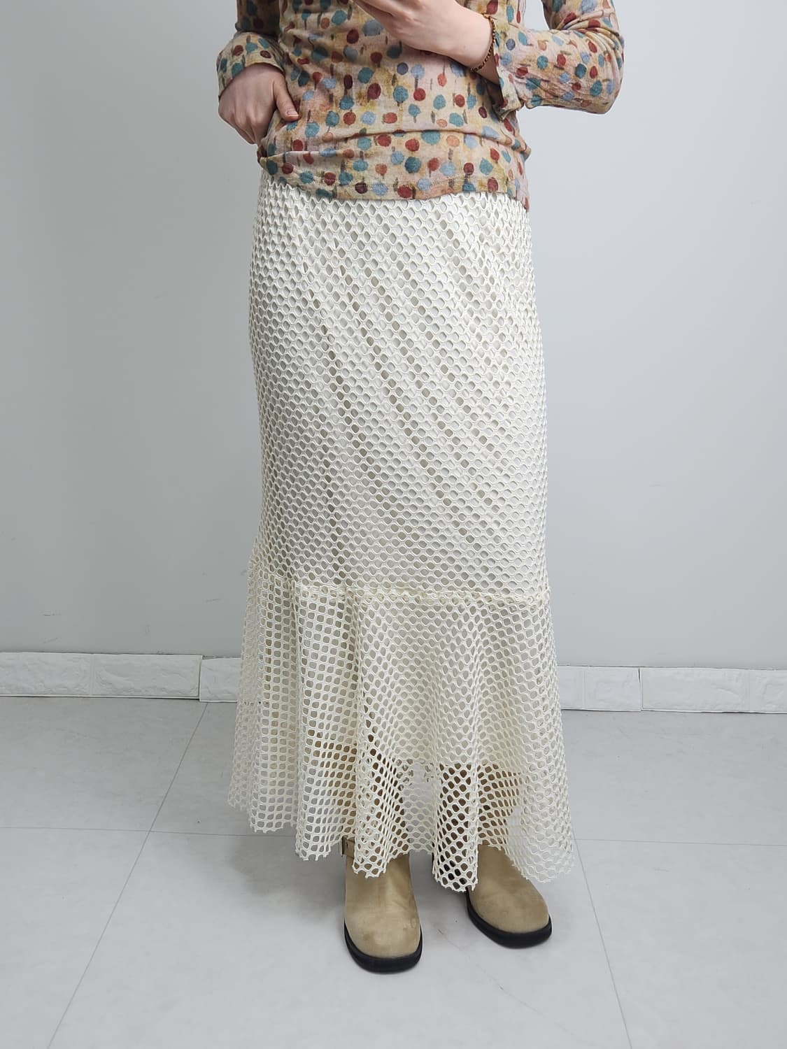 네트 롱 스커트 상품이미지2