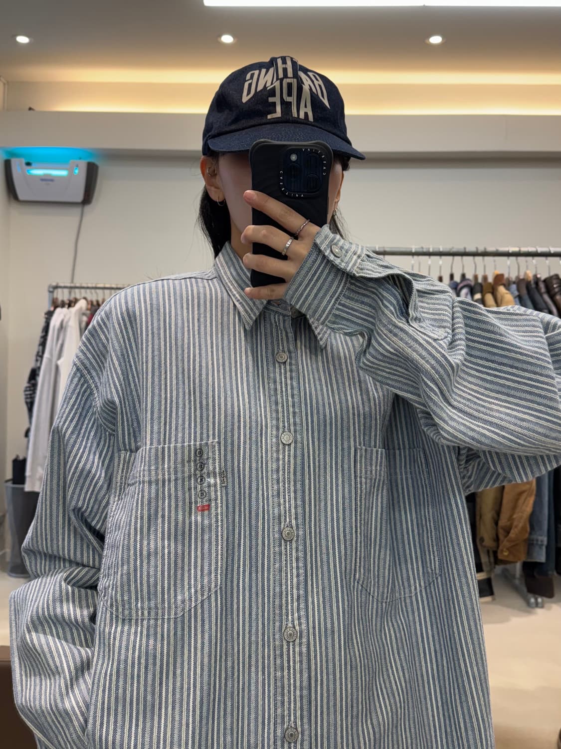 00s 리바이스 스트라이프 듀얼포켓 셔츠 상품이미지8