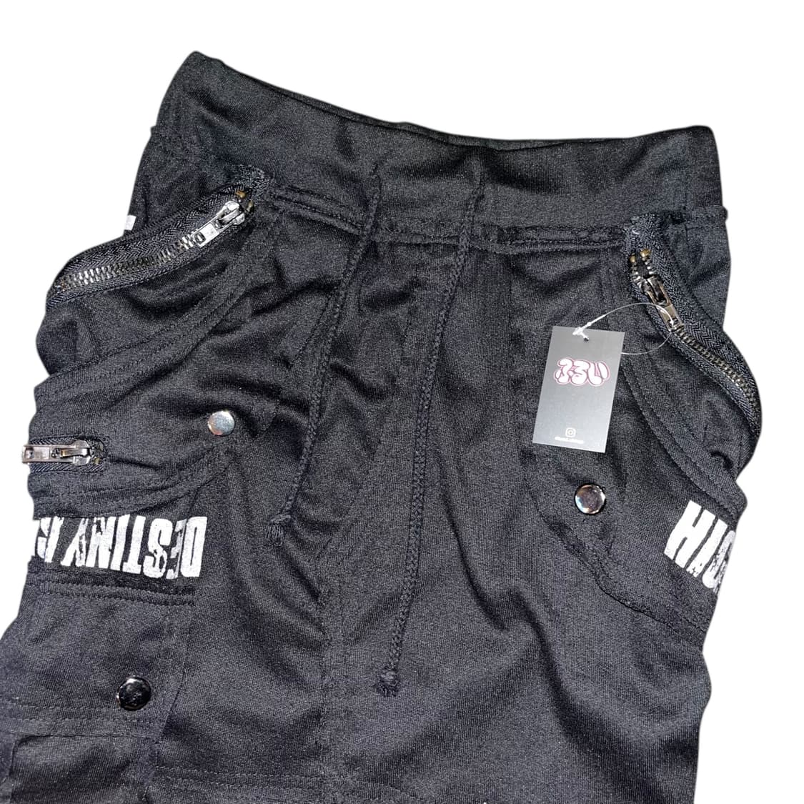 Edge line 엣지라인 밴딩 글리터프린팅 롱 스커트 펑크y2k갸루 상품이미지2