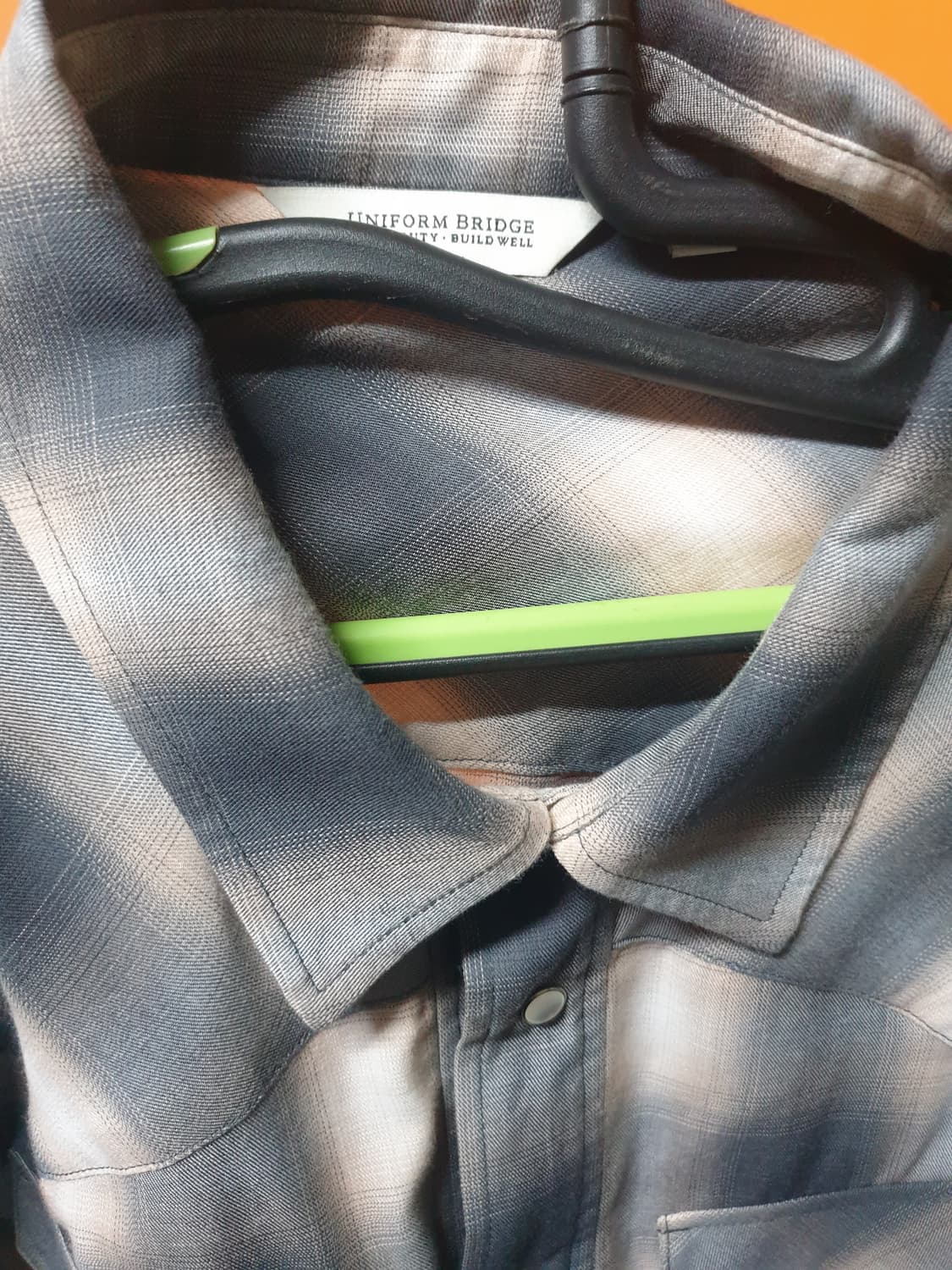 유니폼브릿지 웨스턴 옴브레 체크 셔츠 상품이미지4