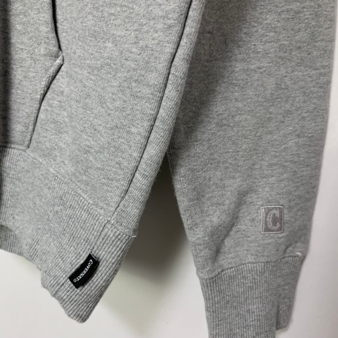 커버낫 빈티지 로고 후드티 그레이 S 남녀공용 상품이미지3