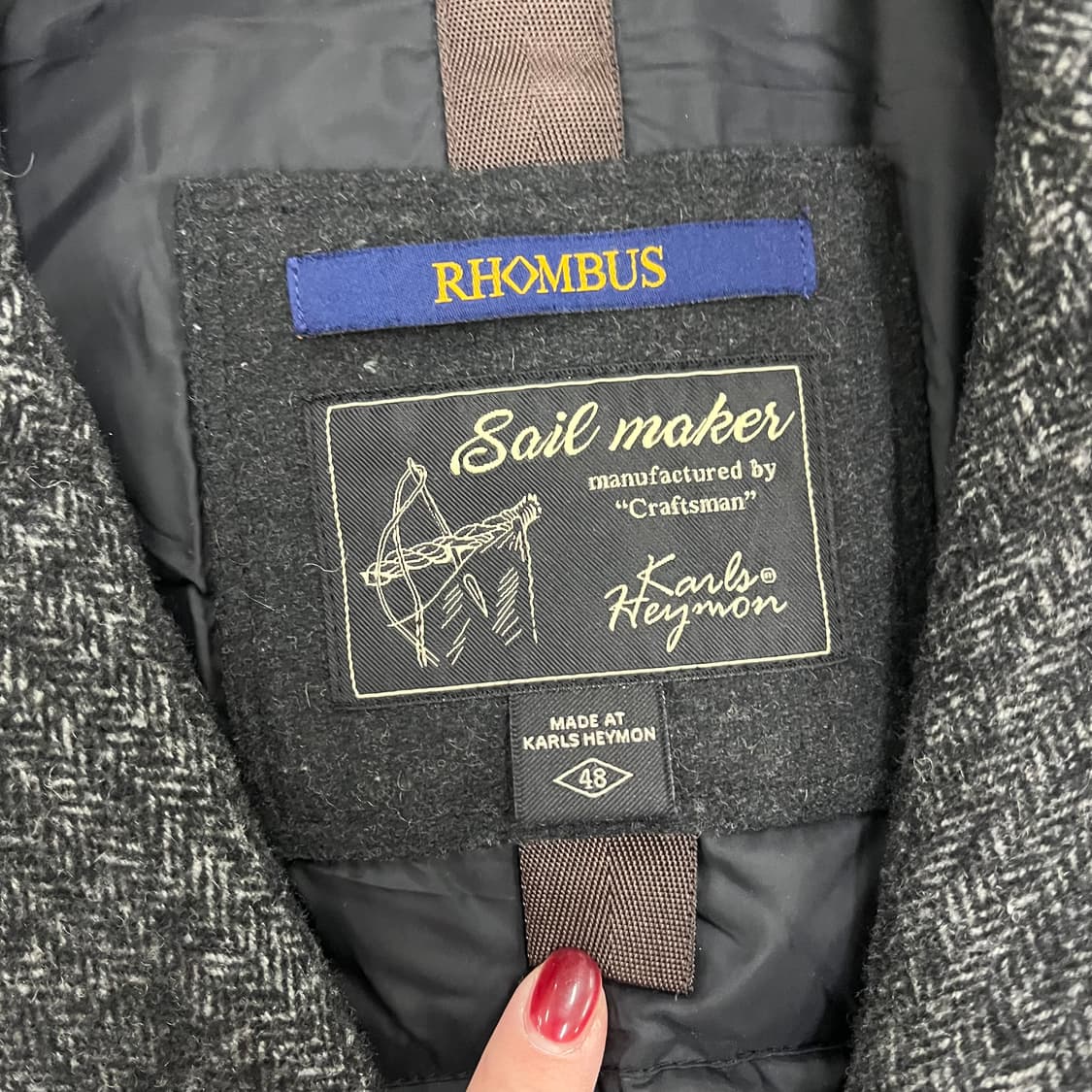 [48] 칼스헤이먼 롬버스 SKOV 헤링본 덕다운 코트 0105M1 상품이미지2