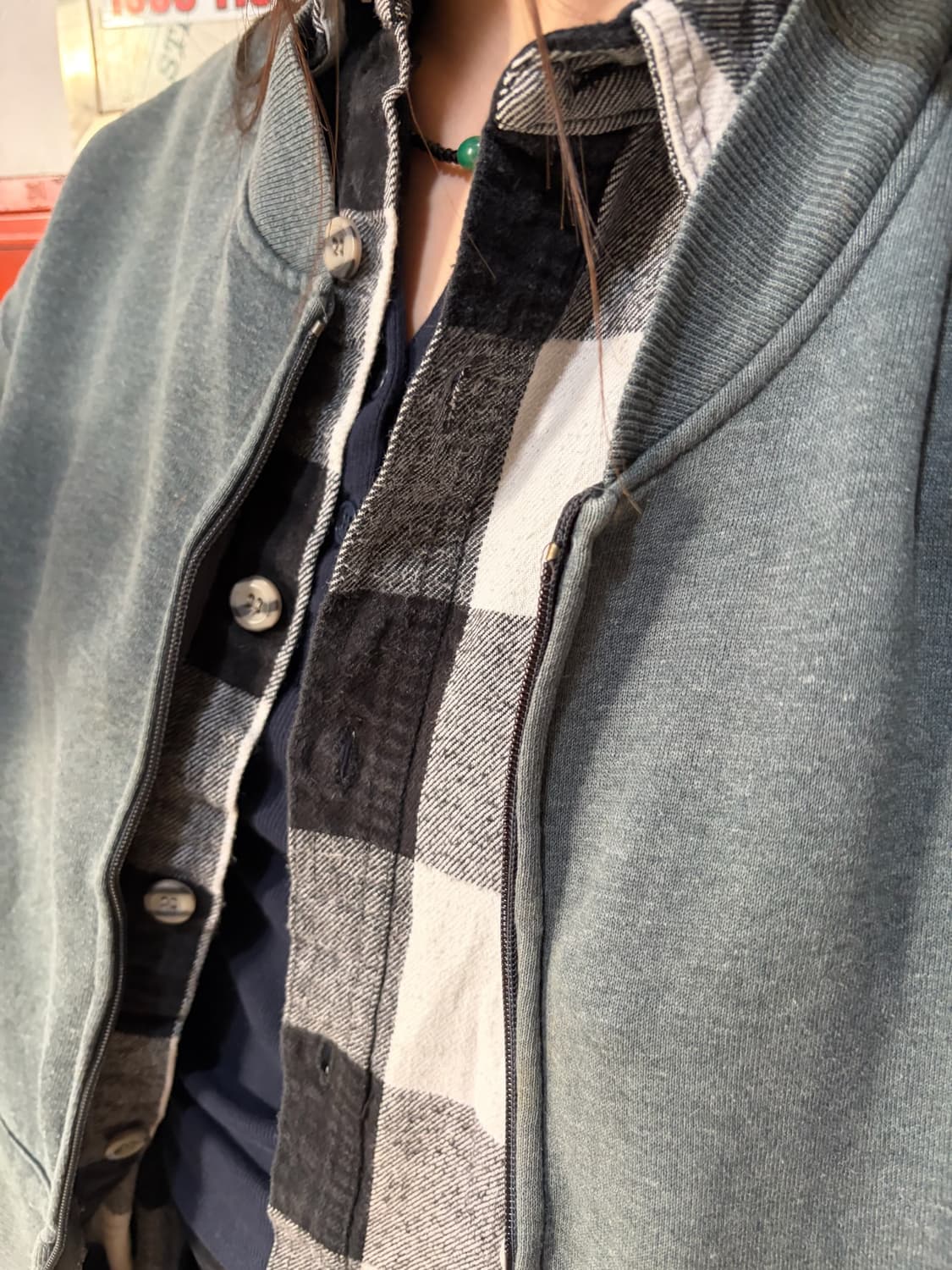 90s 올드스쿨 러셀 카키챠콜 라지  상품이미지2