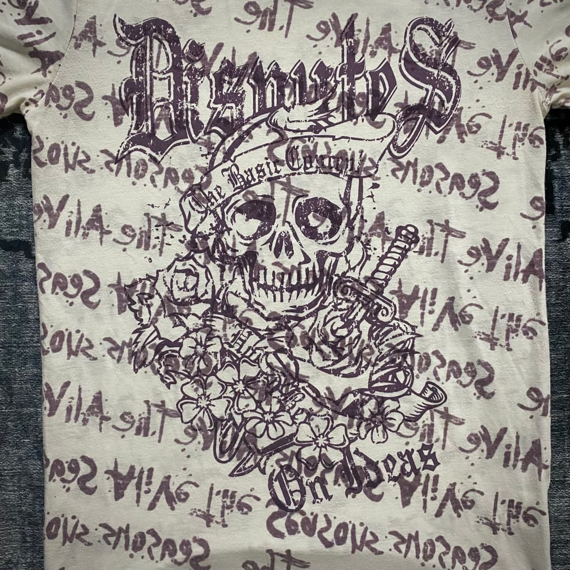 Skull Printed Punk T-Shirt 상품이미지3