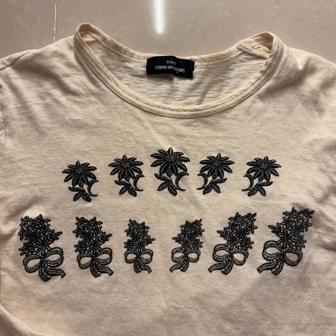 Tricot comme des garcons 트리콧 꼼데가르송 프린팅 티 상품이미지2