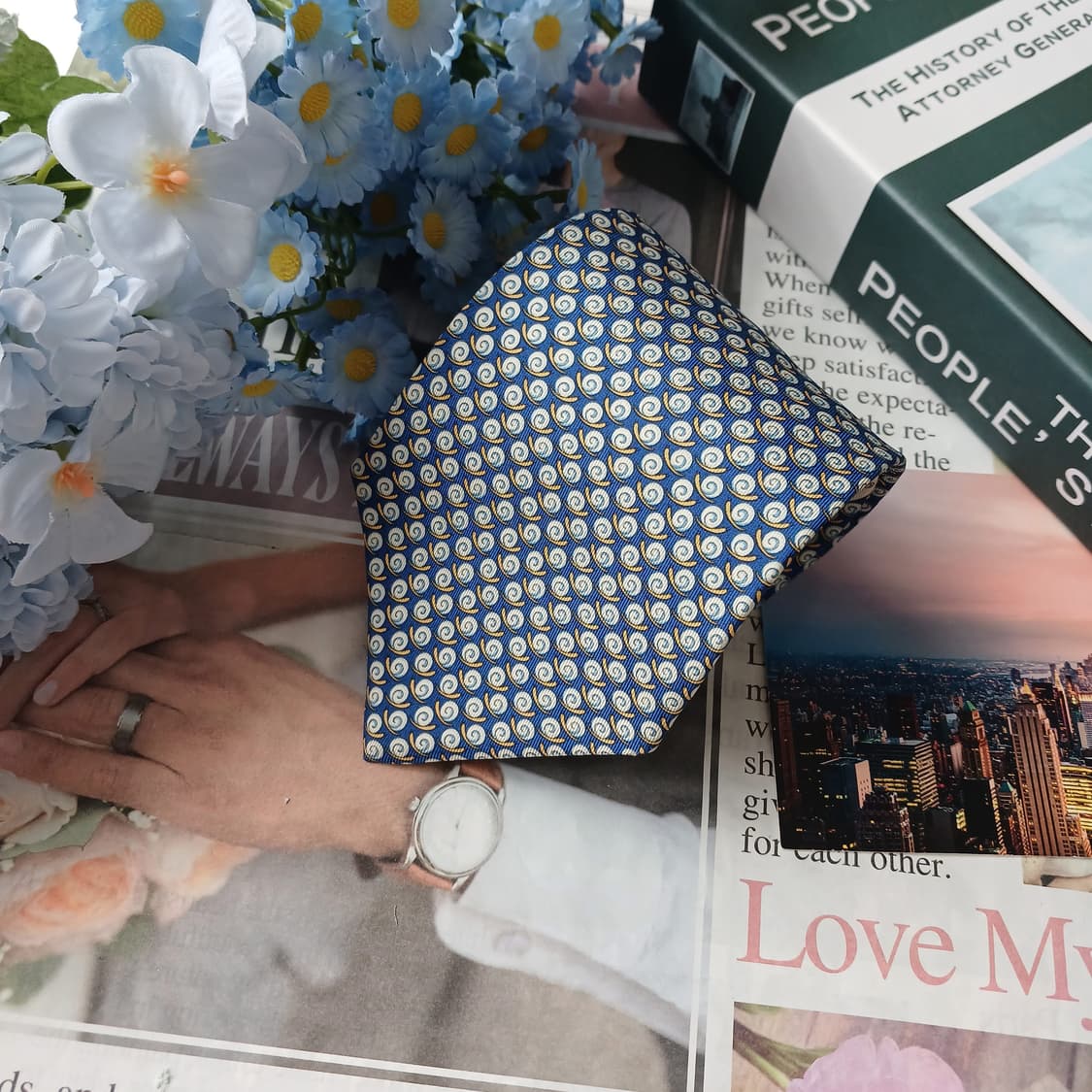 살바토레 페라가모 달팽이 모티브 넥타이 9.2cm S~A+등급 E930 상품이미지3