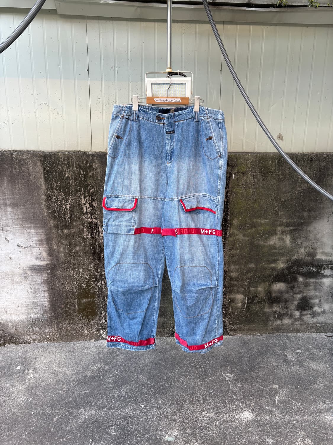 90‘s 마리떼 프랑소와 저버 벨크로 데님 팬츠 상품이미지3