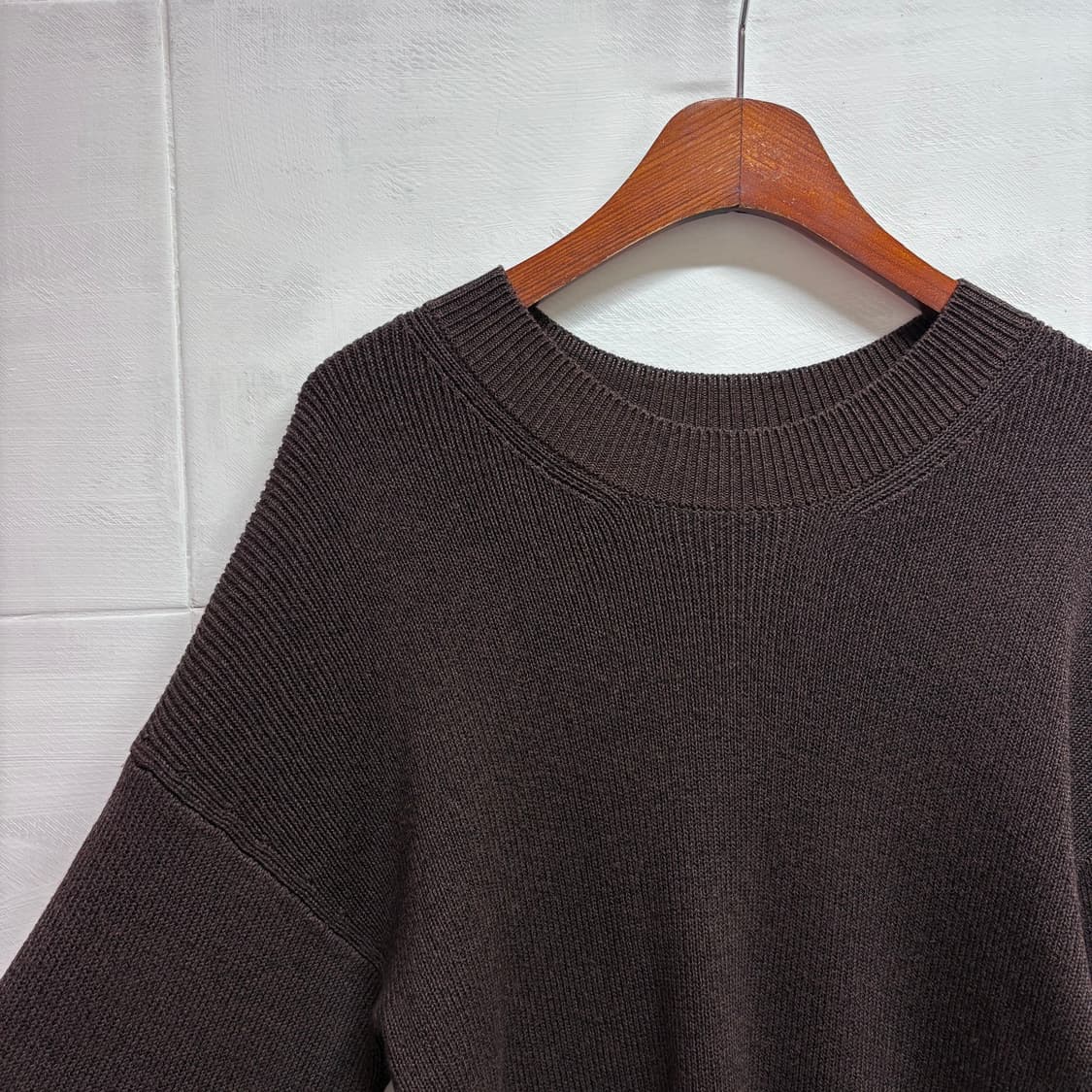 Massimo Dutti 마시모두띠 브라운 니트 탑 상품이미지3