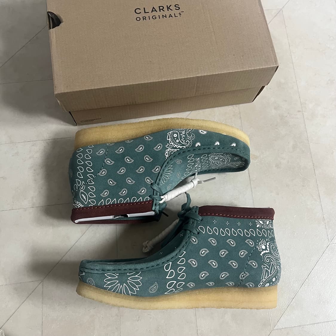 [새상품]클락스 왈라비 부츠 그린 페이즐리 265 270 280 285 상품이미지5
