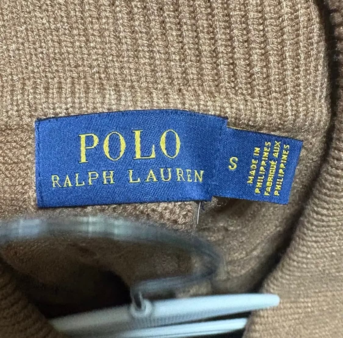 폴로랄프로렌 케이블 니트 집업 브라운 s 폴로 상품이미지3