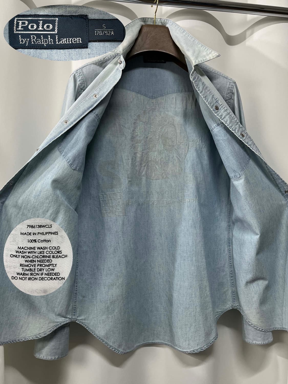 폴로 랄프로렌 인디언헤드 데님 콘초 사우스웨스턴 셔츠 상품이미지3