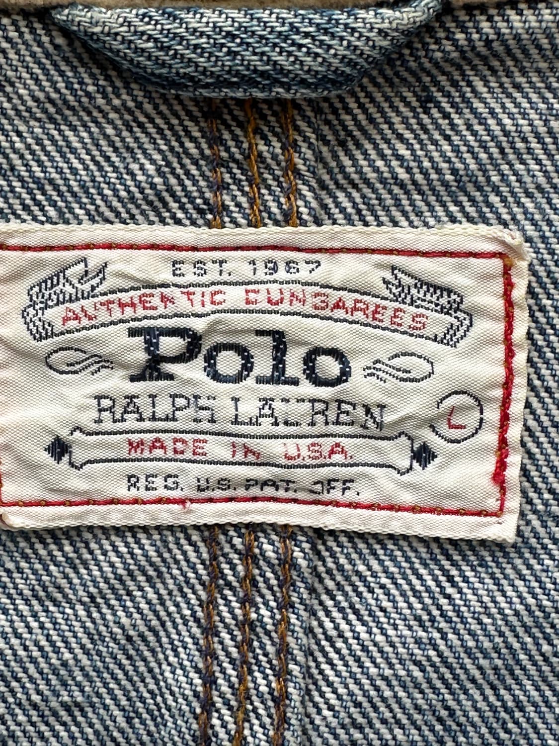 80s usa og polo dungarees denim jacket 상품이미지4