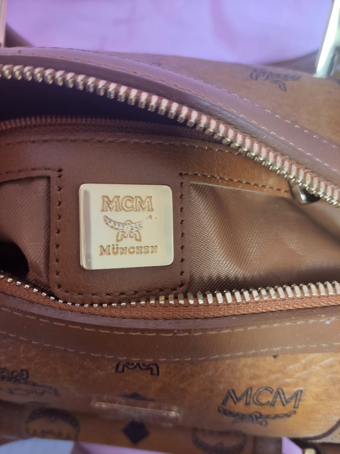 급처상태양호!MCM엠씨엠 비세토스 보스턴 토트백 레더가죽가방 루이비통st 상품이미지4