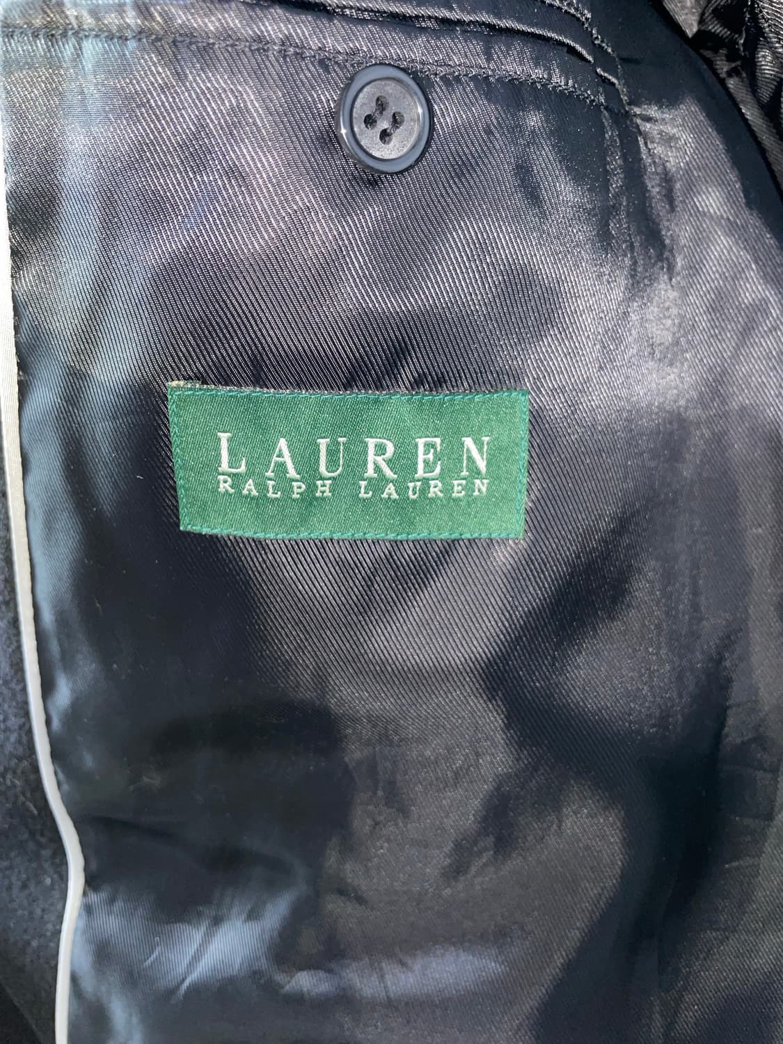 로렌 랄프로렌 울 혼방 빈티지 발마칸 하프코트 블랙 유니섹스꼼데요지캐피탈 상품이미지8