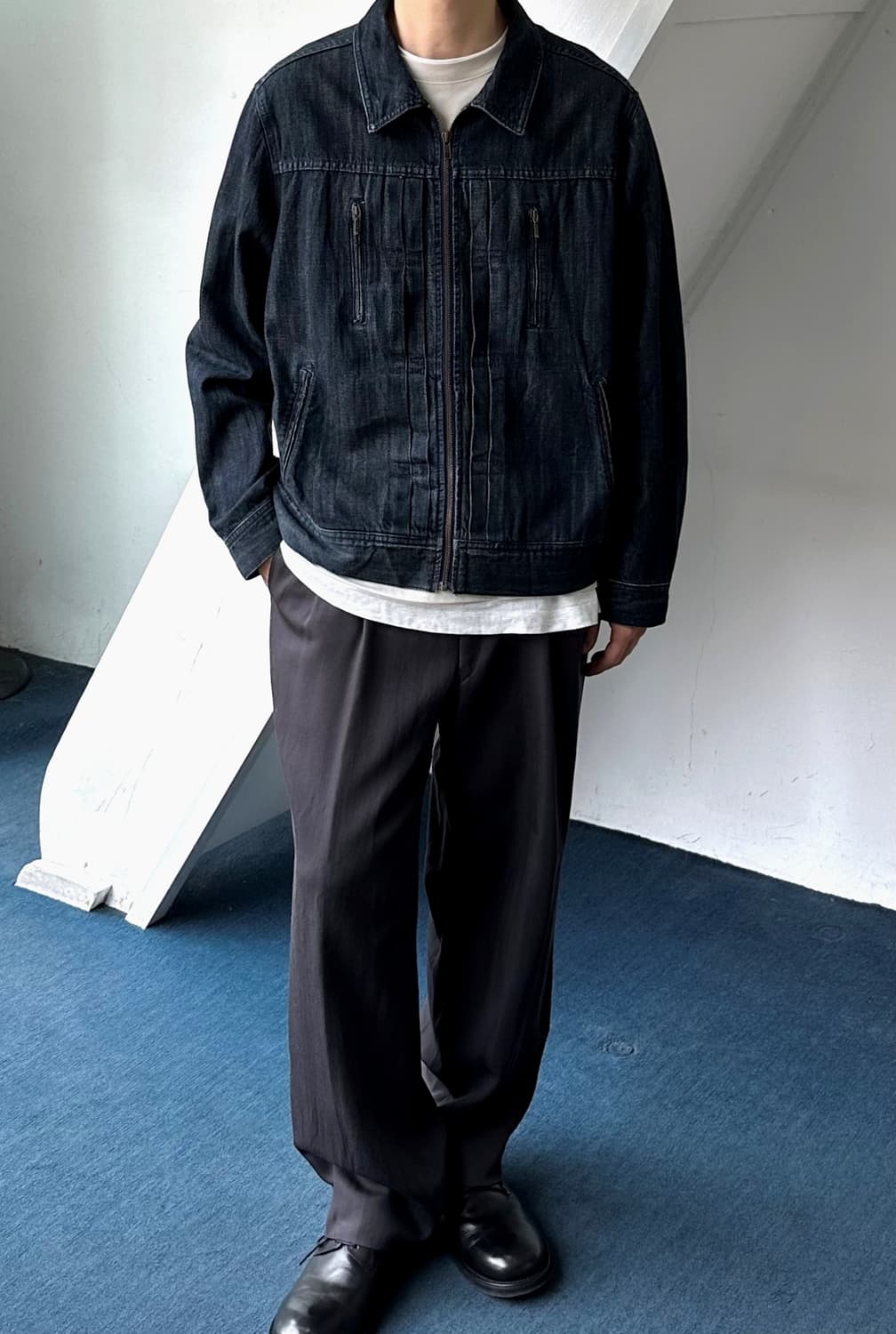 Denim loose silhouette trucker jacket 상품이미지4