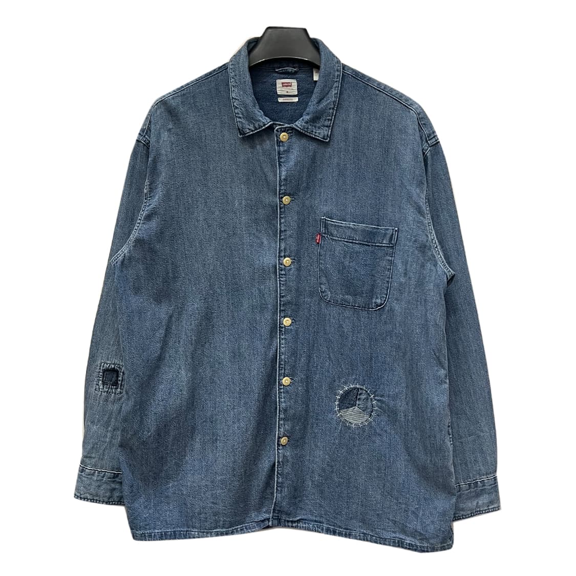 리바이스 오버사이즈 Sashiko 데님 셔츠 남방 M 상품이미지1