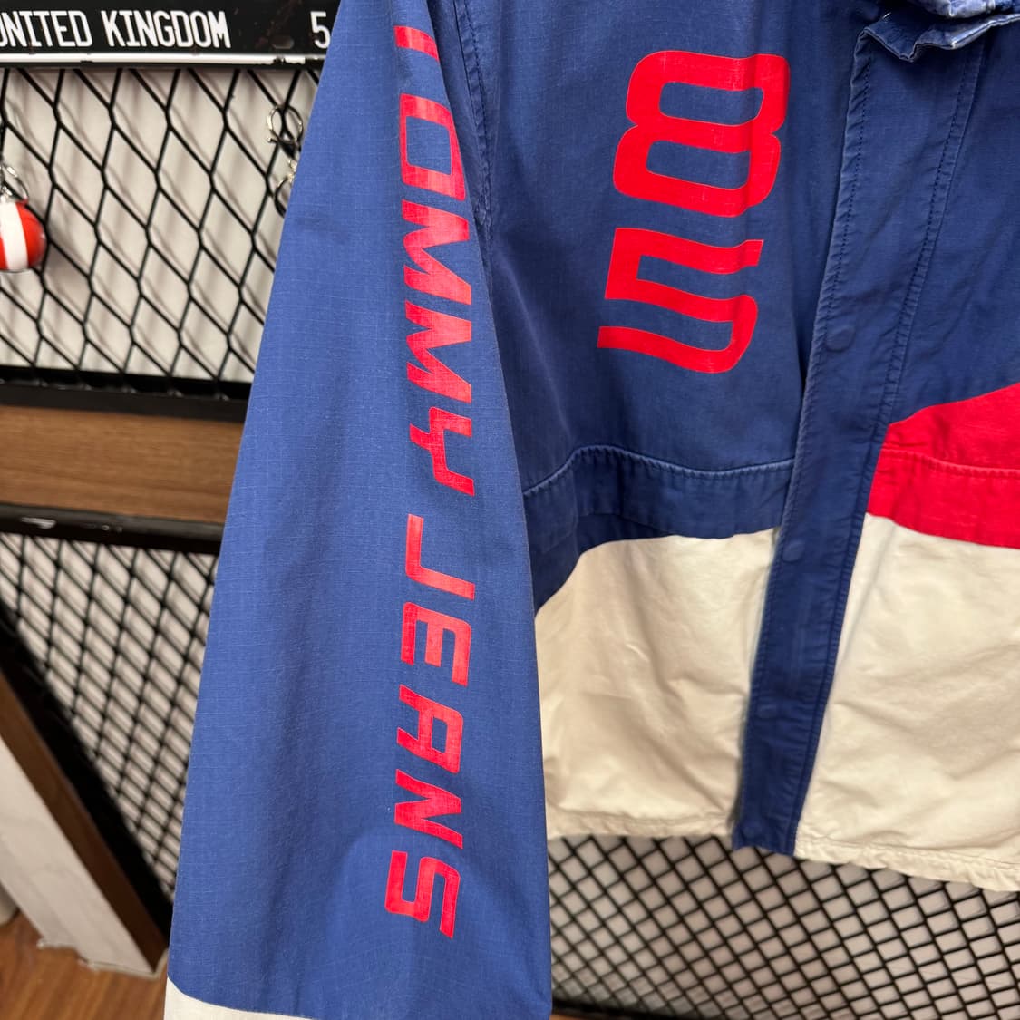 타미 진스 나일론 자켓 레트로 컬러블록 포인트 로고 배색 상품이미지5