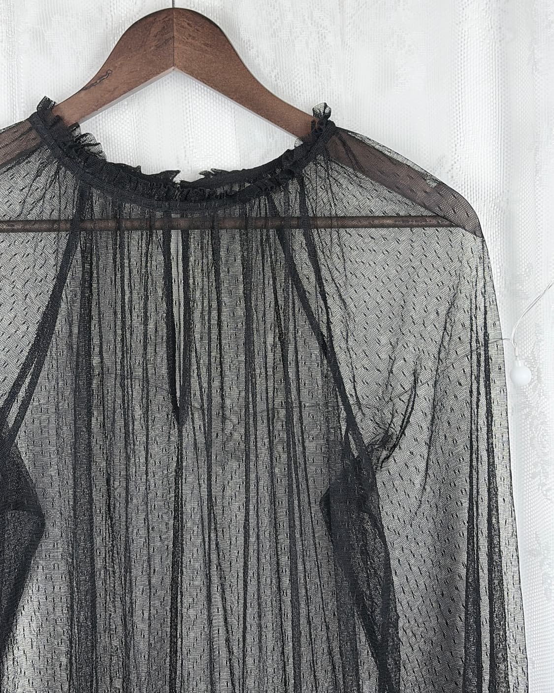 Black see-through layered dress 상품이미지2