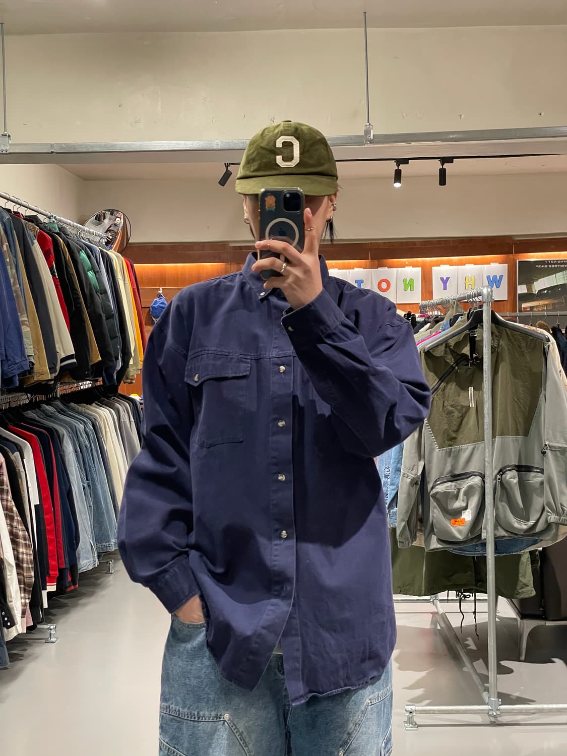 빈티지 헤비 코튼 워크 셔츠 상품이미지1