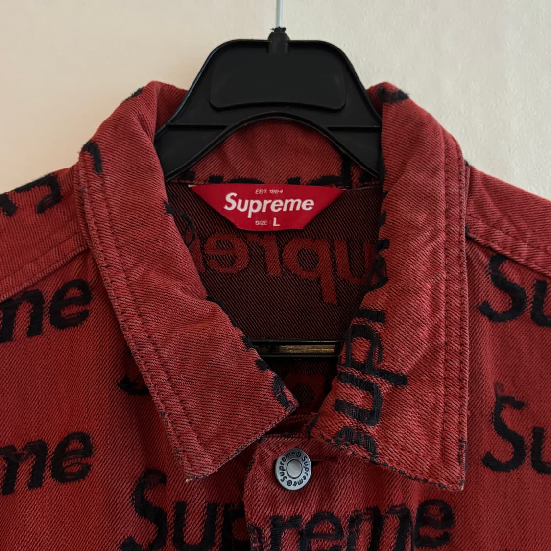 SUPREME 프레이드 로고 데님 트러커 자켓 상품이미지3