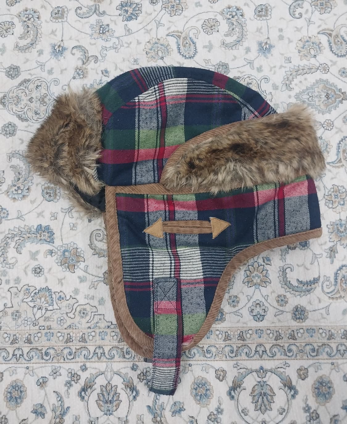 빈티지 체크 헌팅캡 귀달이 모자 상품이미지4