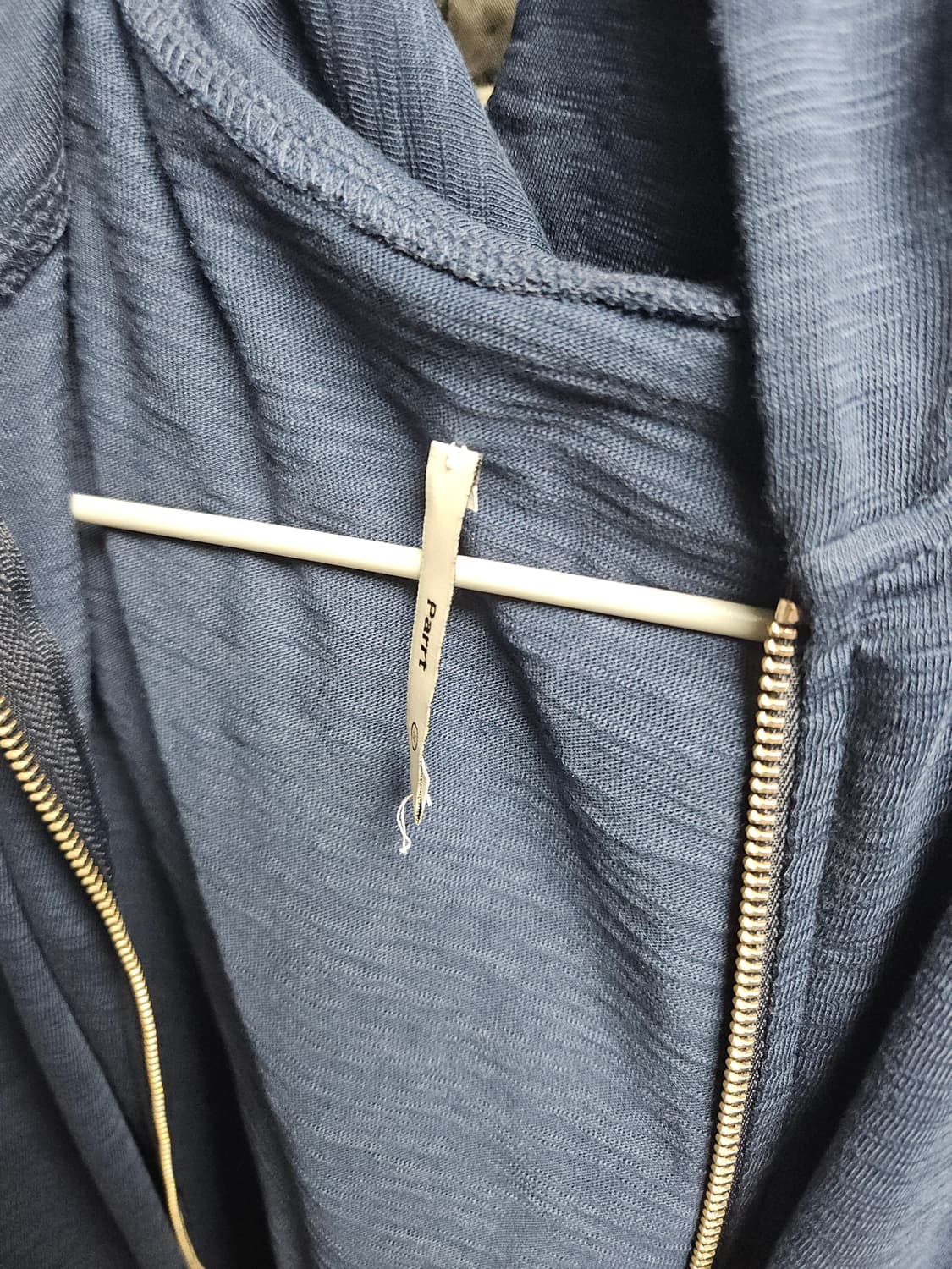 [2] Cutoff Layered Hoodie Zip (Navy) 상품이미지2