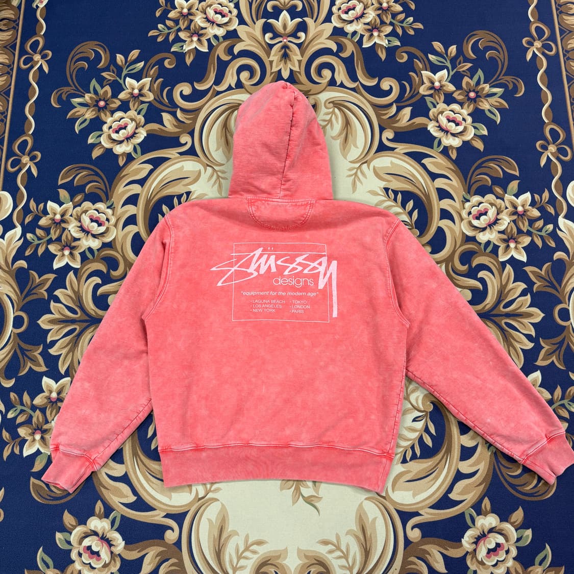 (L)스투시 Stussy Design 22FW후드티셔츠(코랄핑크) 상품이미지6