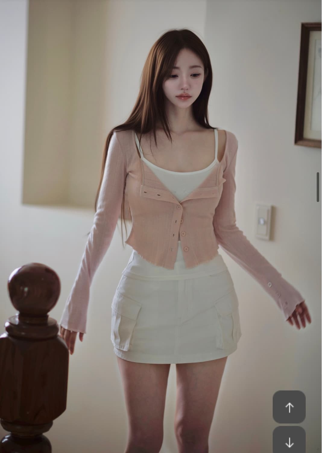 카인다미 골반볼륨업 코튼 투포켓 치마바지_골반뽕치마 카고스커트 상품이미지3