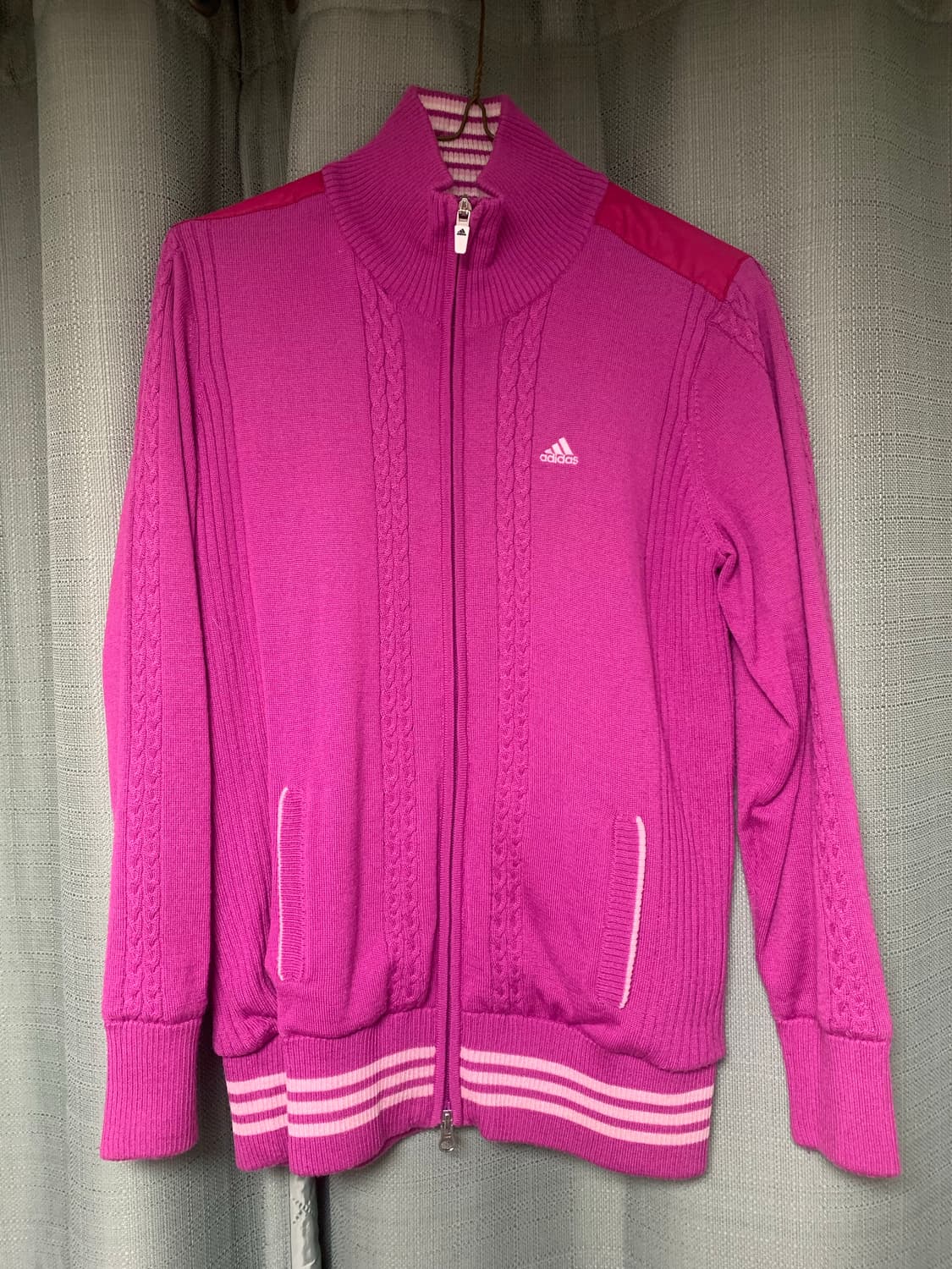 아디다스 니트 투웨이 집업 니트집업 져지 상품이미지1