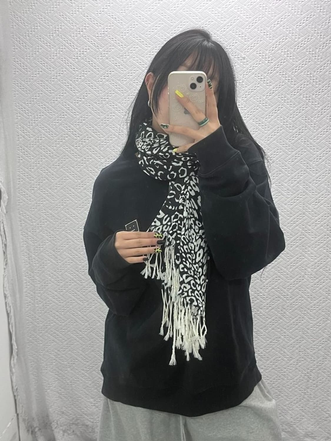 빈티지 갸루 시크 호피 레오파드 머플러 스카프 C07554 상품이미지1