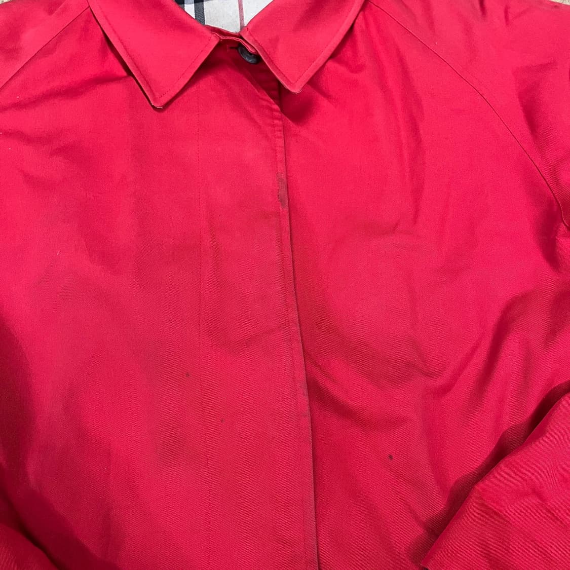 [정품] 버버리 레드 체크 안감 코트 b10 상품이미지7