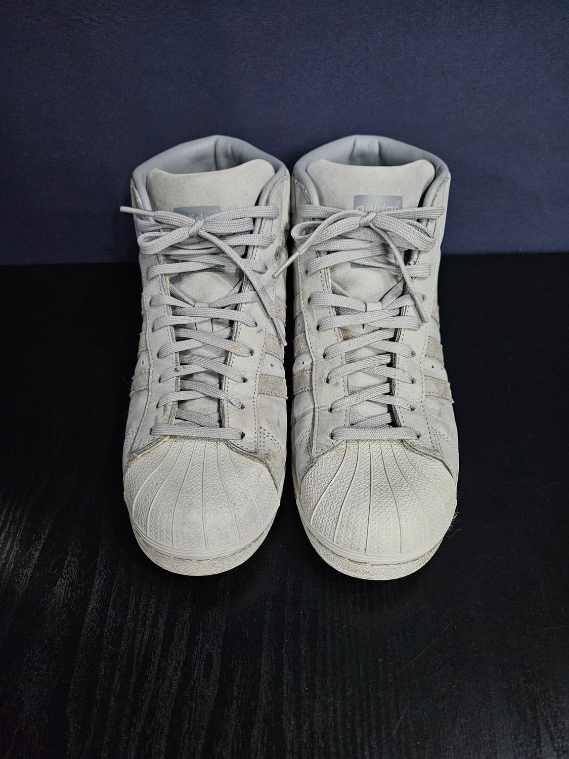 아디다스 슈퍼스타 그레이 남성 265~270 하이탑 상품이미지1