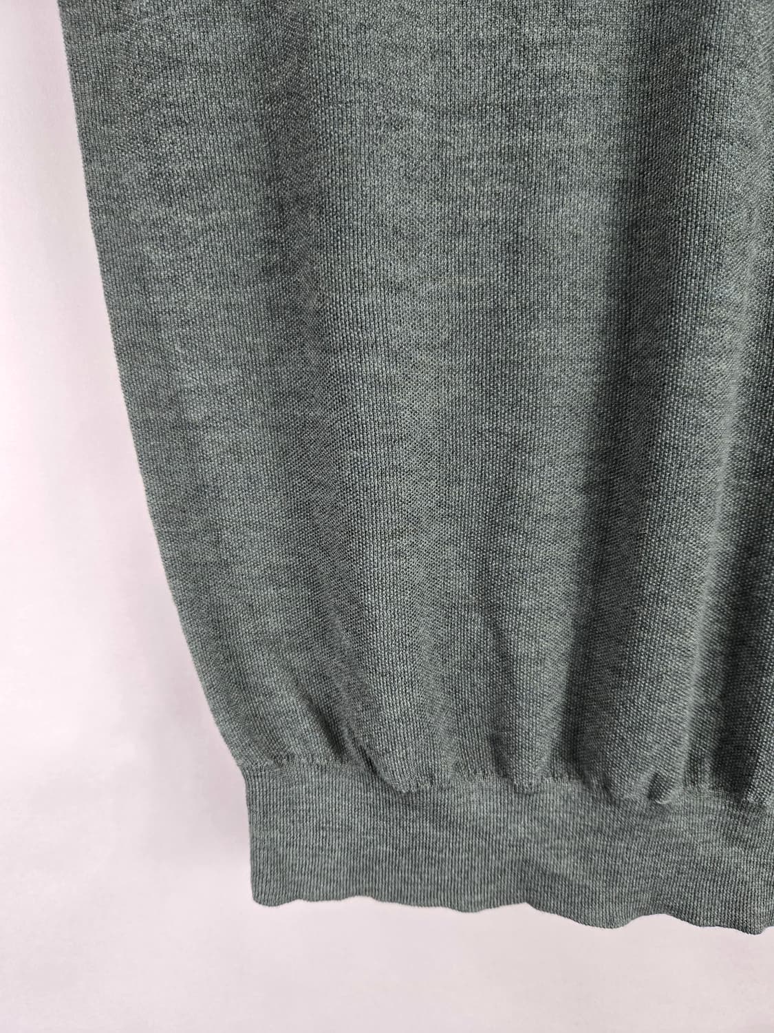 [무료배송]수트서플라이 M 남성 메리노 울100 카라 반팔 니트 상품이미지4