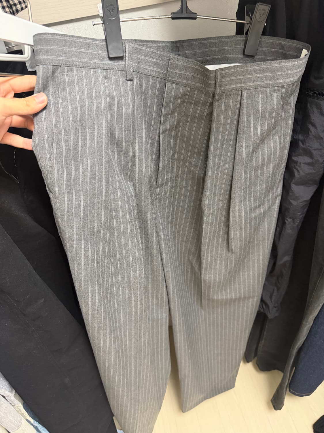 리키 슬랙스 그레이 L 새상품 상품이미지2