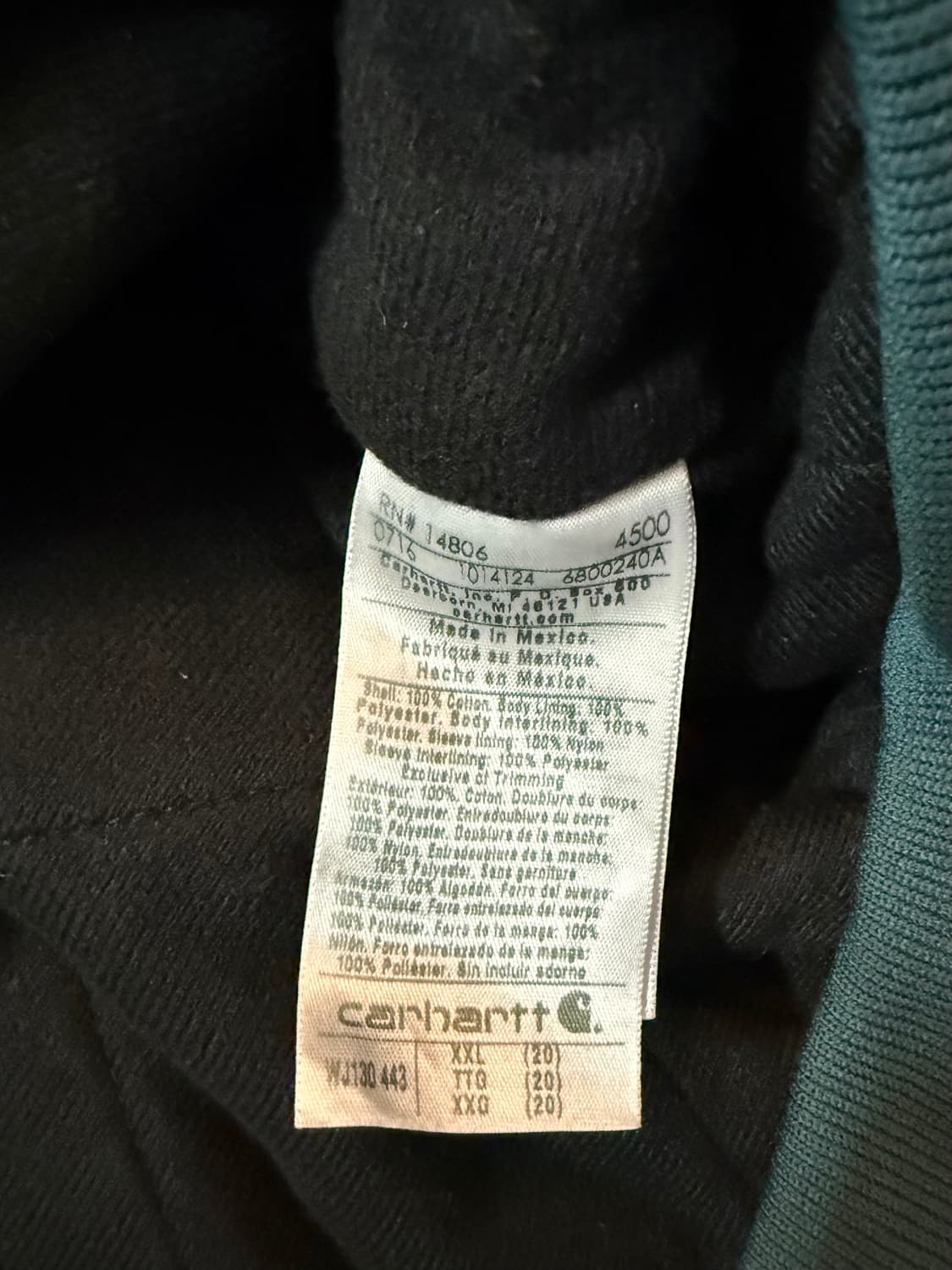 XXL) 칼하트 j130 443 그린 워크자켓 상품이미지2