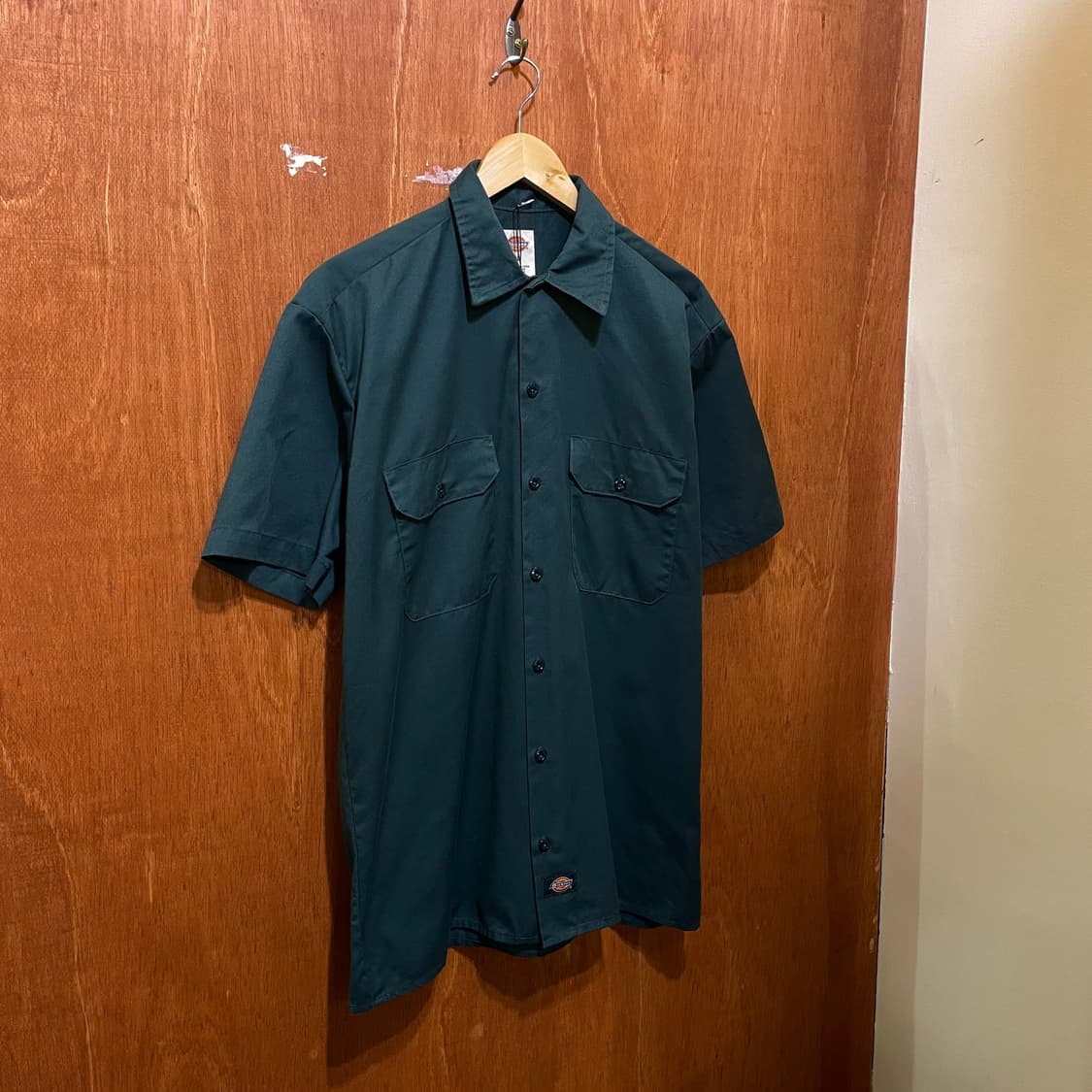 (M) Dickies 디키즈 반팔 워크 셔츠 그린 상품이미지3