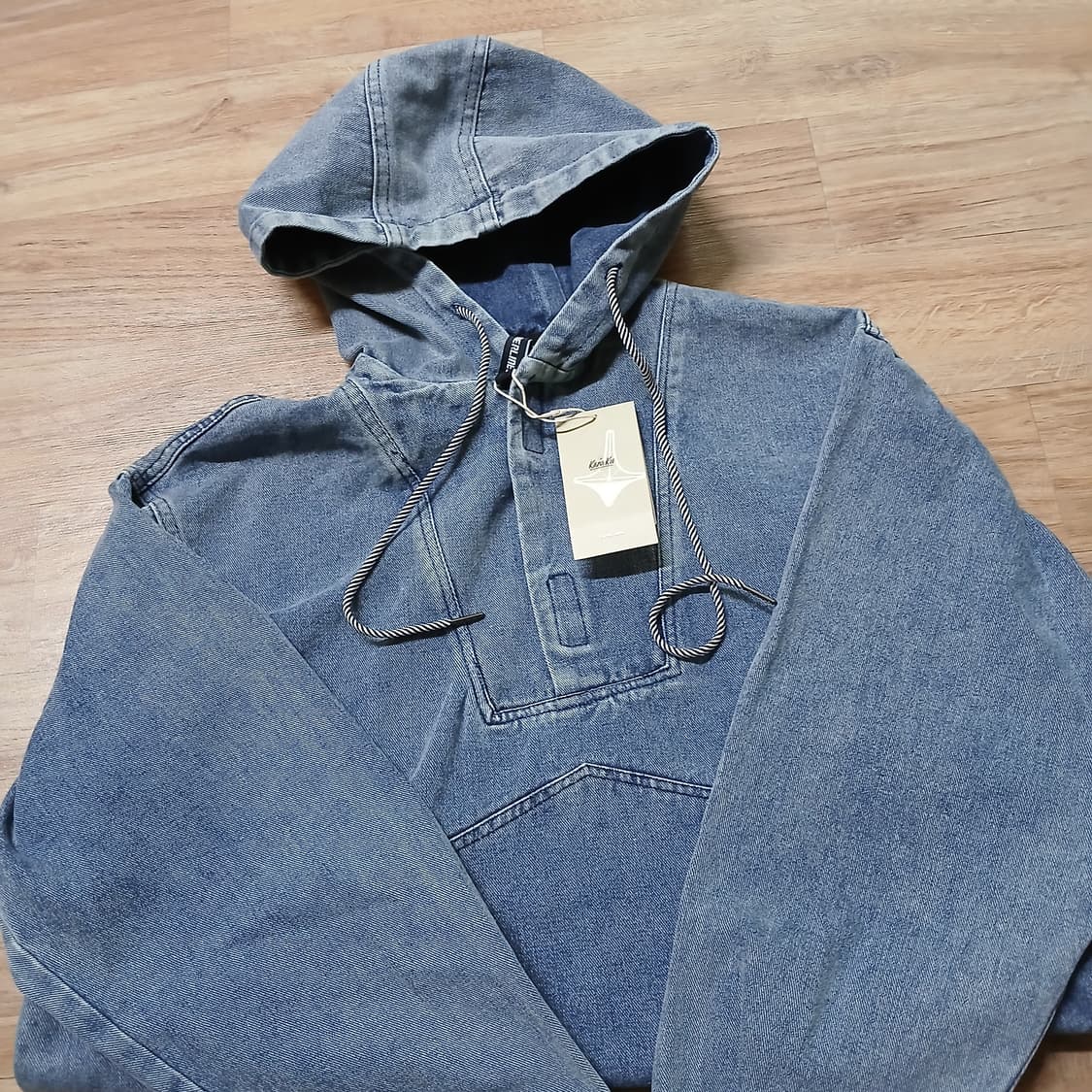 해외판 미사용 데님 아노락 청후드 자켓 남녀공용 상품이미지1