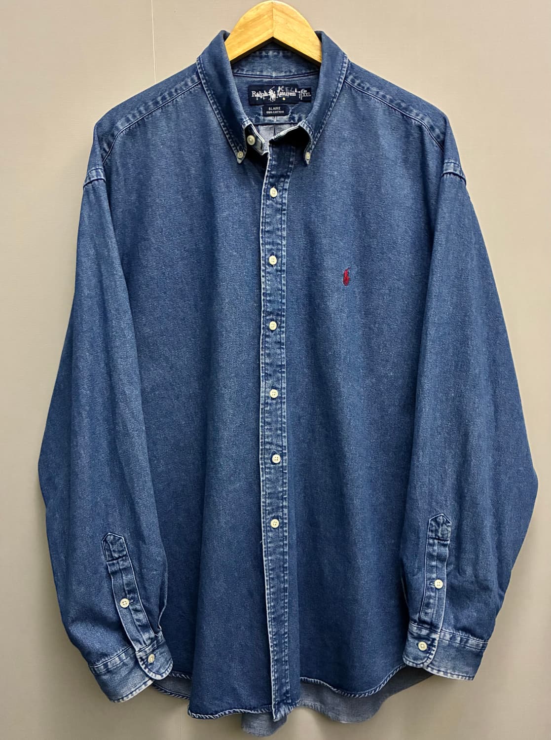 (XXL)90s 폴로랄프로렌 Blaire 블레어핏 버튼다운 데님셔츠 상품이미지1