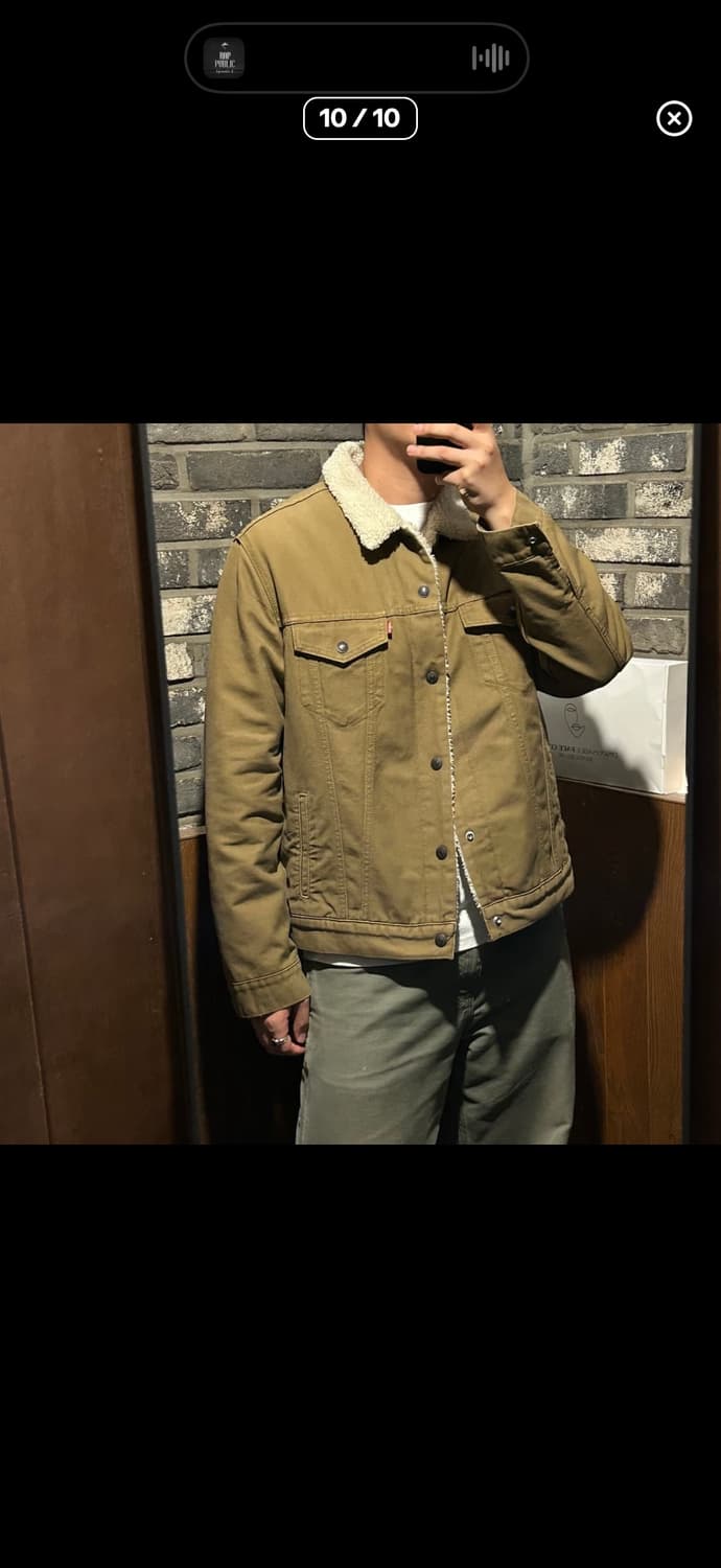 L) 리바이스 양털 셰르파 자켓 데님 트러커 자켓 상품이미지9