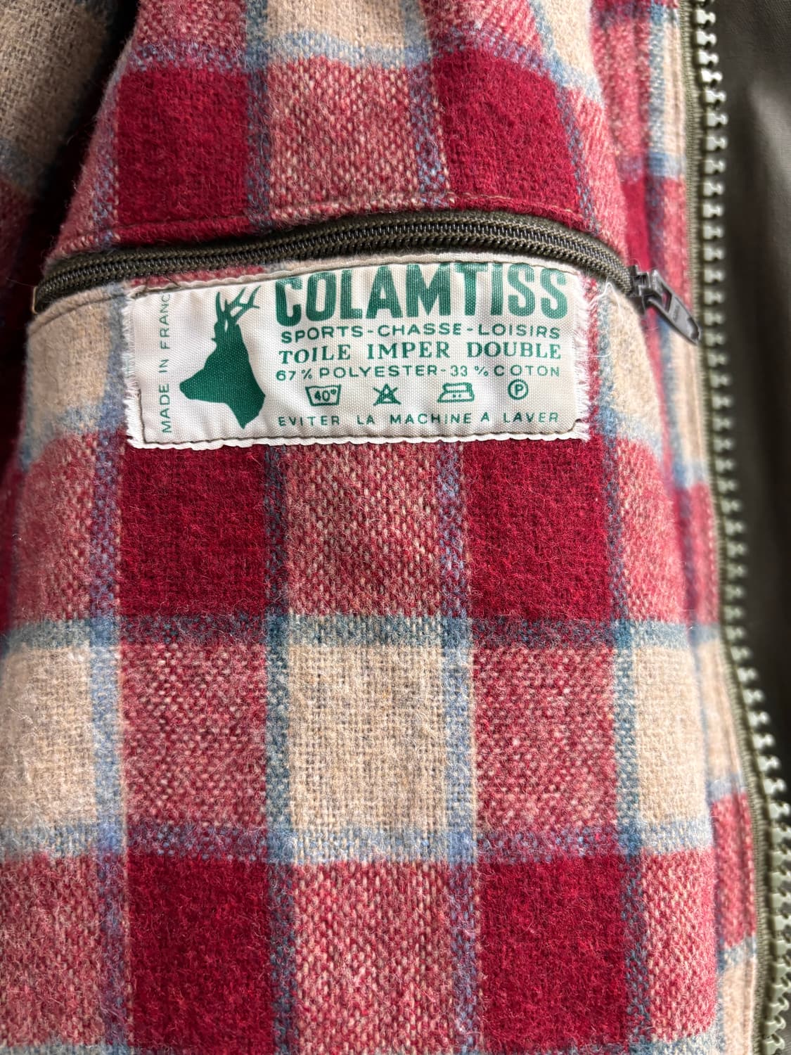 60s COLAMTISS 메이드 인 프랑스 빈티지 코듀로이 배색 헌팅 상품이미지7