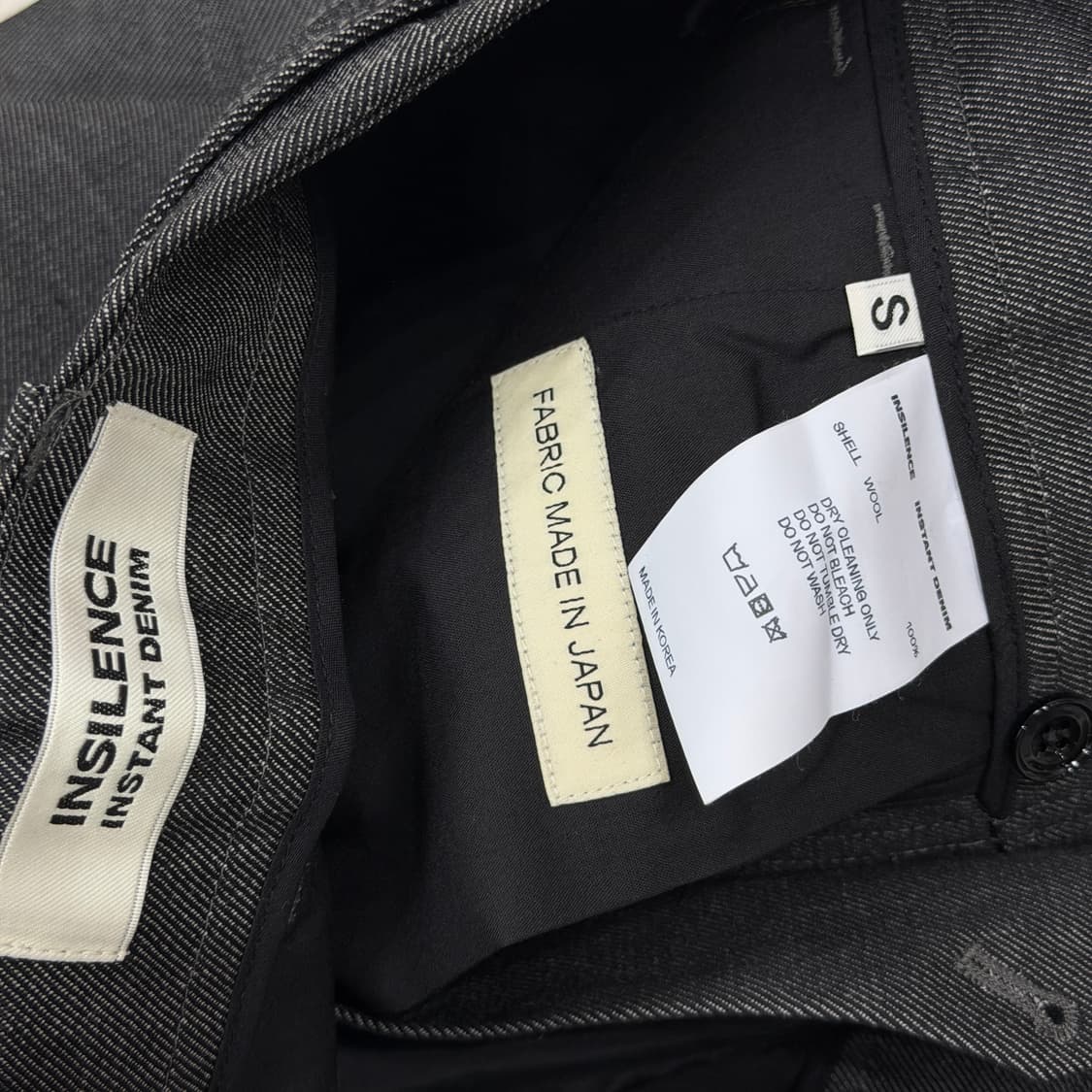 인사일런스 벨트 다키사다 울 데님 팬츠 S 상품이미지6