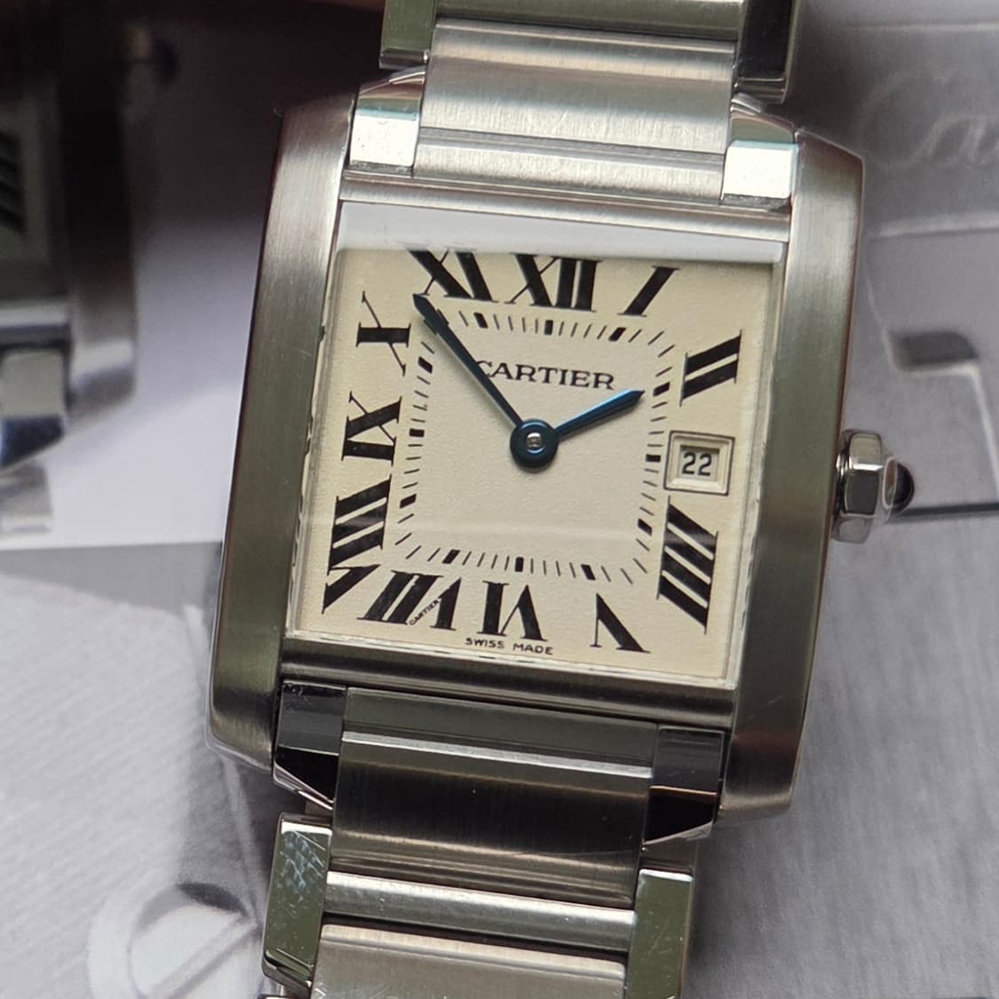 까르띠에 프랑세즈 탱크 2465 올스틸 중형 쿼츠 브레이슬릿 ver. ( 상품이미지2