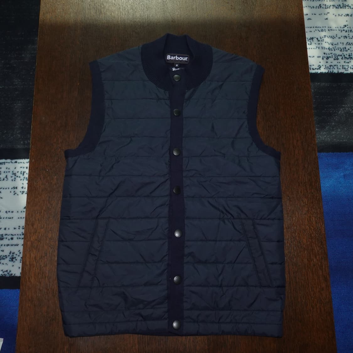 바버 니트 퀼팅 조끼 베스트 상품이미지1