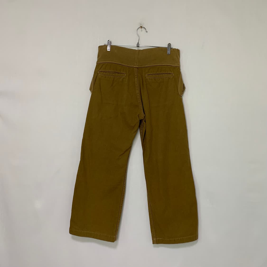 캐피탈 빈티지 와이드 스트레이트 밴딩 코튼팬츠 남녀공용 브라운 일자바지 상품이미지6