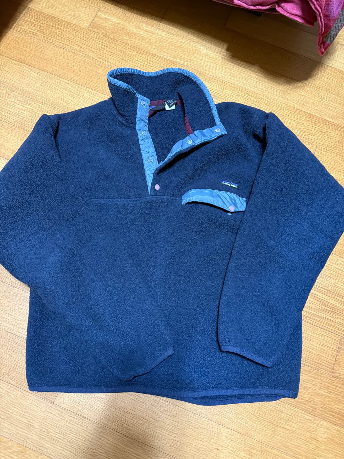 M 파타고니아 빈티지 신칠라 네이비 포켓 그레이 상품이미지2